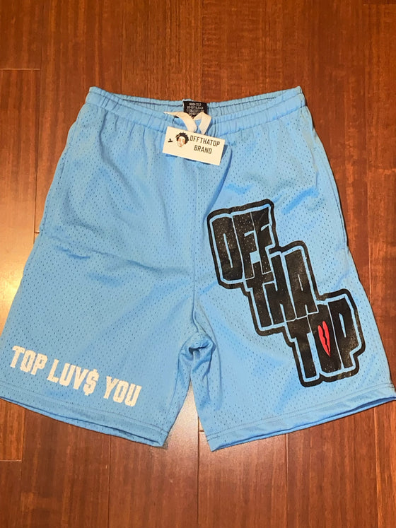 “Top Luv$ You” Mesh Shorts