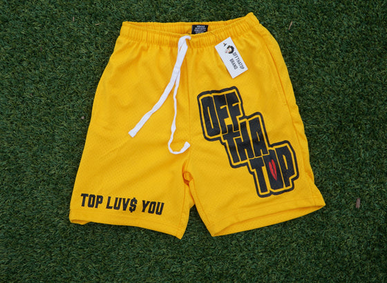 “Top Luv$ You” Mesh Shorts