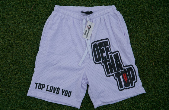 “Top Luv$ You” Mesh Shorts